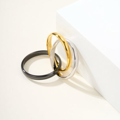 [Renovia Jewelry]TRINITY 3.2MM RING BLACK CERAMIC