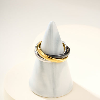[Renovia Jewelry]TRINITY 3.2MM RING BLACK CERAMIC