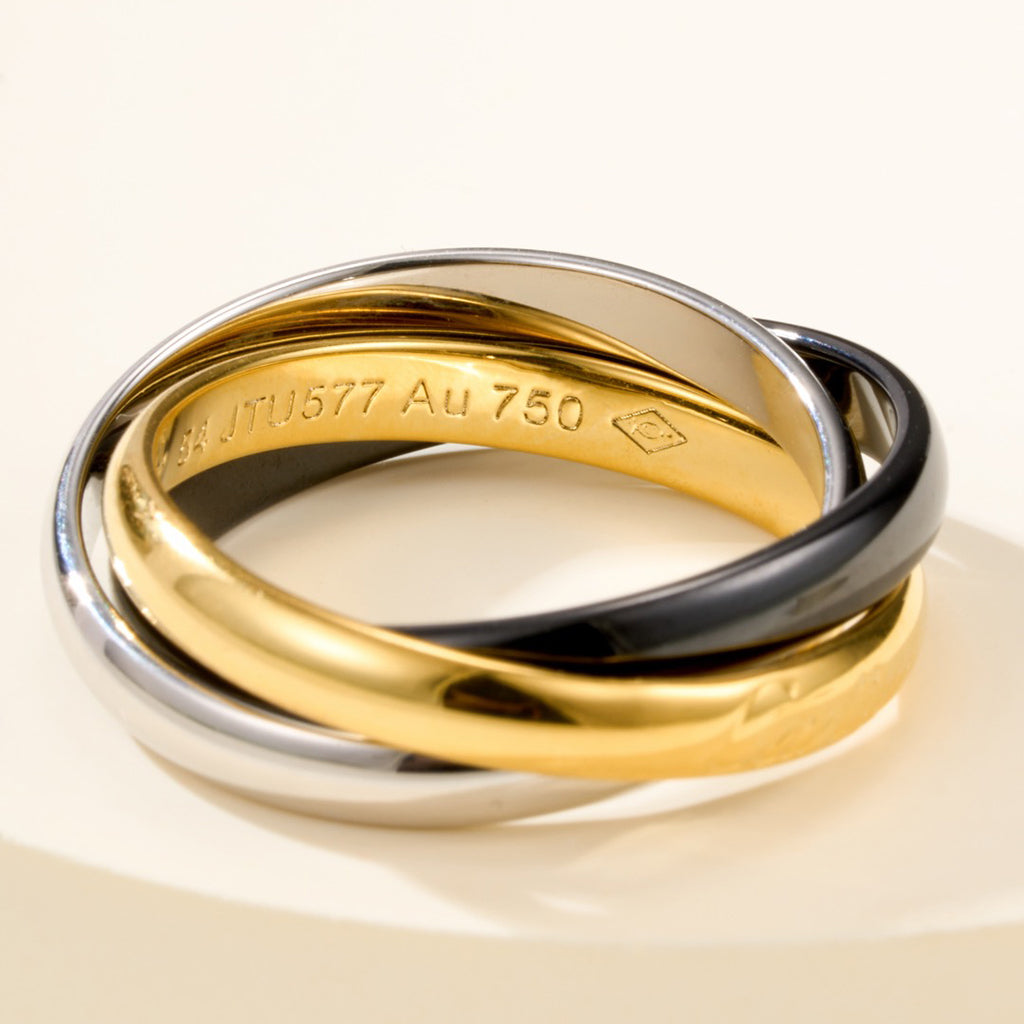 [Renovia Jewelry]TRINITY 3.2MM RING BLACK CERAMIC