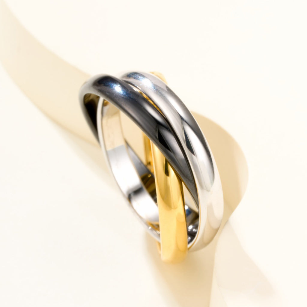 [Renovia Jewelry]TRINITY 3.2MM RING BLACK CERAMIC