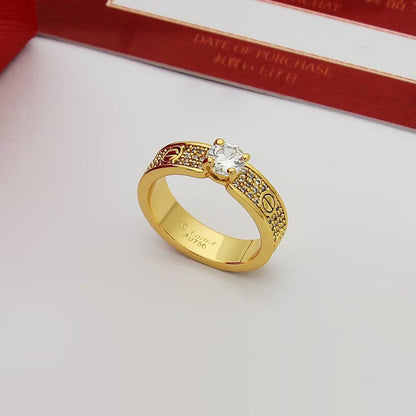 [Renovia Jewelry]LOVE RING 3.6MM 1 BIG DIAMOND FULL DIAMOND