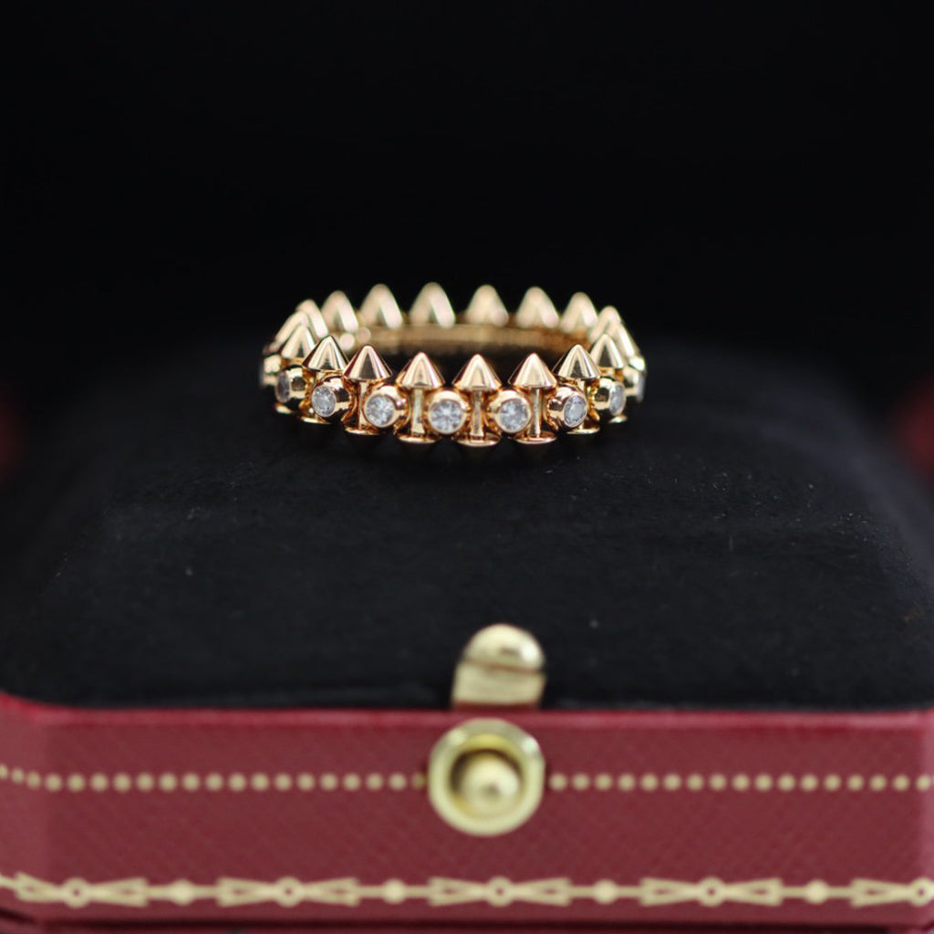 [Renovia Jewelry]CLASH 6.8MM DIAMOND MEDIUM RING