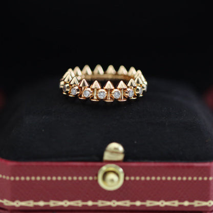 [Renovia Jewelry]CLASH 6.8MM DIAMOND MEDIUM RING