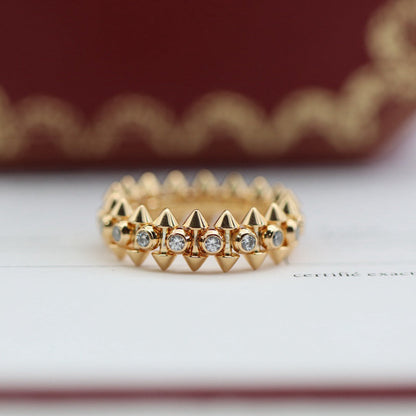 [Renovia Jewelry]CLASH 6.8MM DIAMOND MEDIUM RING