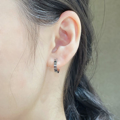 [Renovia Jewelry]LOVE EARRINGS 2.65 MM NO DIAMOND SMALL