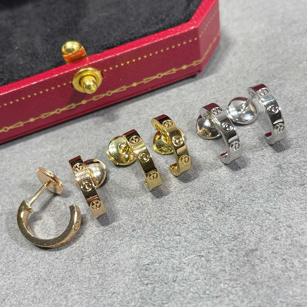 [Renovia Jewelry]LOVE EARRINGS 2.65 MM NO DIAMOND SMALL