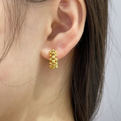 [Renovia Jewelry]CLASH MINI HOOP EARRINGS