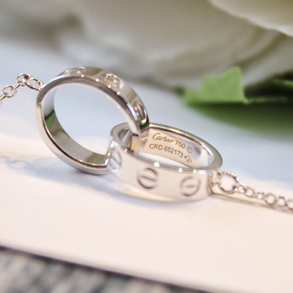 [Renovia Jewelry]LOVE DOUBLE RING NECKLACE