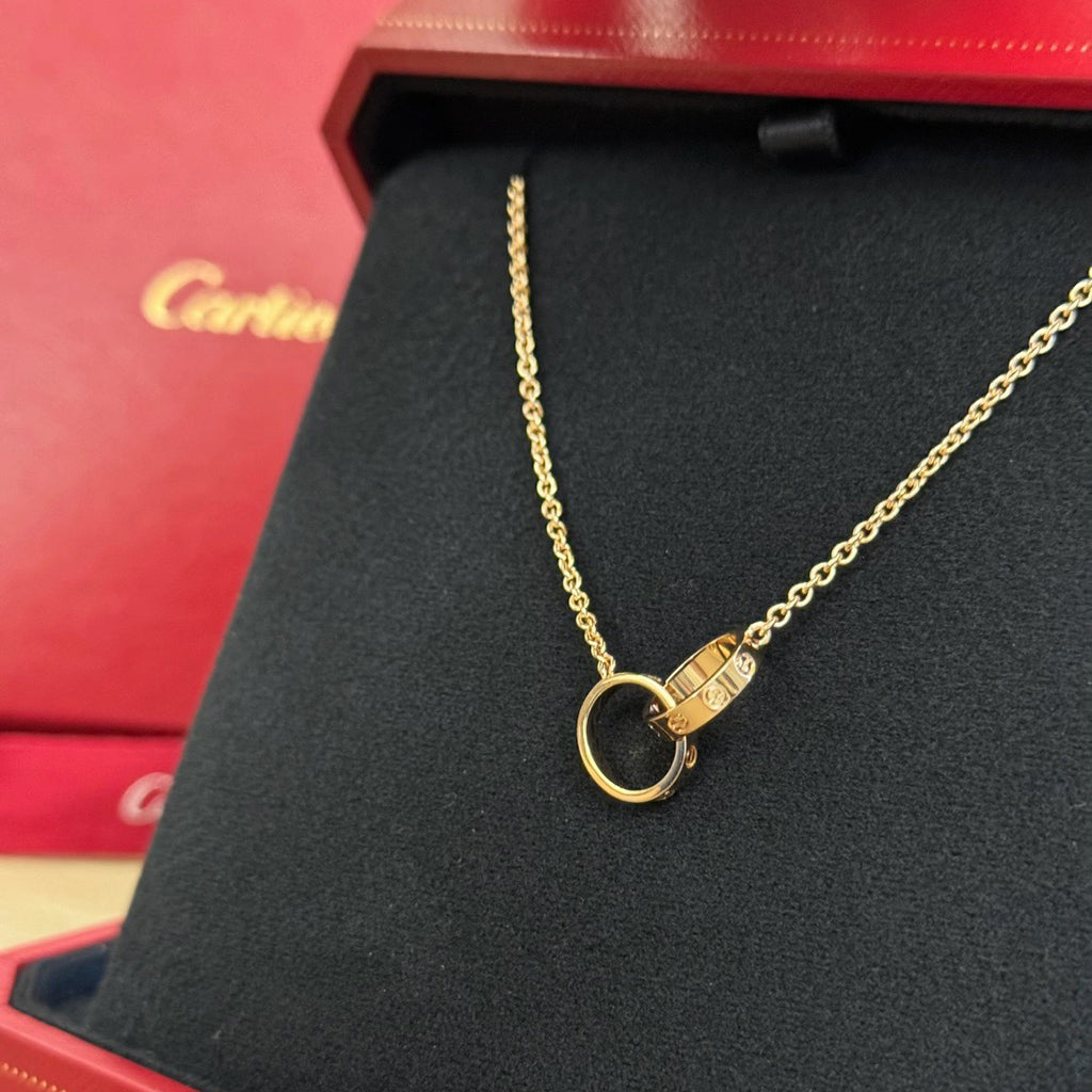 [Renovia Jewelry]LOVE DOUBLE RING NECKLACE