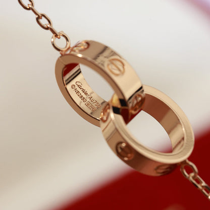 [Renovia Jewelry]LOVE DOUBLE RING NECKLACE