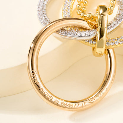 [Renovia Jewelry]TRINITY LARGE FULL DIAMOND  NECKLACE