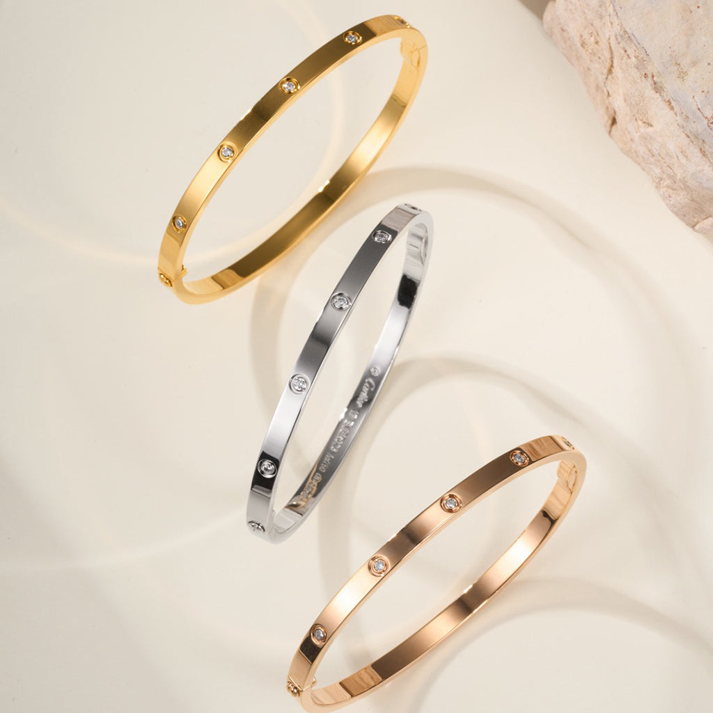 [Renovia Jewelry]LOVE BRACELET 3.65MM 10 DIAMONDS
