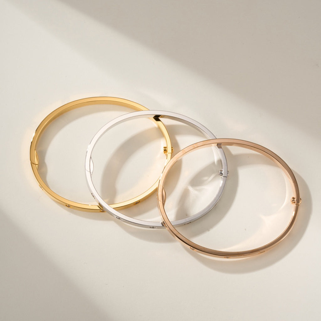 [Renovia Jewelry]LOVE BRACELET 3.65MM 10 DIAMONDS
