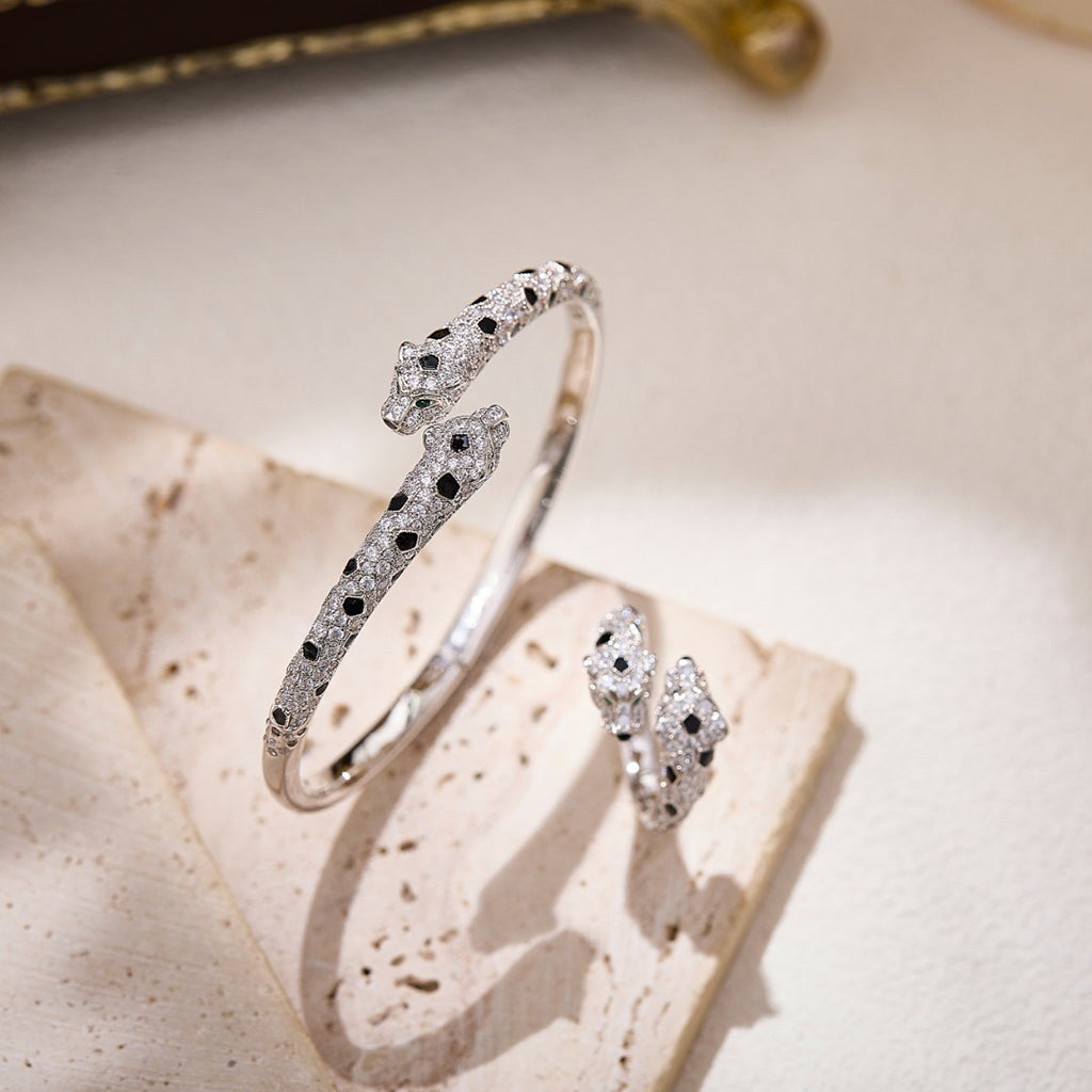 [Renovia Jewelry]PANTHERE DOUBLE HEADED FULL DIAMOND  RING