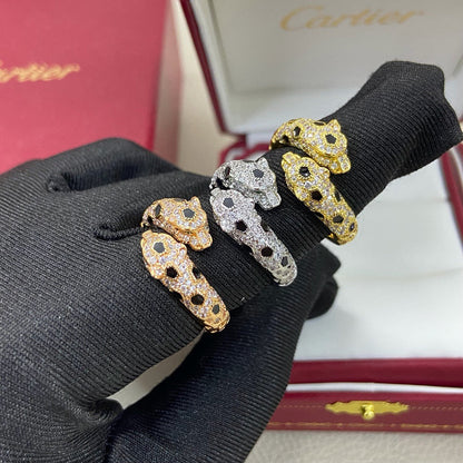 [Renovia Jewelry]PANTHERE DOUBLE HEADED FULL DIAMOND  RING