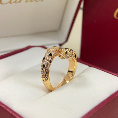 [Renovia Jewelry]PANTHERE DOUBLE HEADED FULL DIAMOND  RING