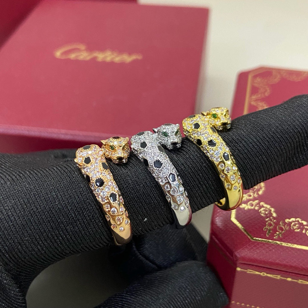 [Renovia Jewelry]PANTHERE DOUBLE HEADED FULL DIAMOND  RING