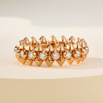 [Renovia Jewelry]CLASH 6.8MM DIAMOND MEDIUM RING