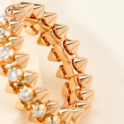 [Renovia Jewelry]CLASH 6.8MM DIAMOND MEDIUM RING