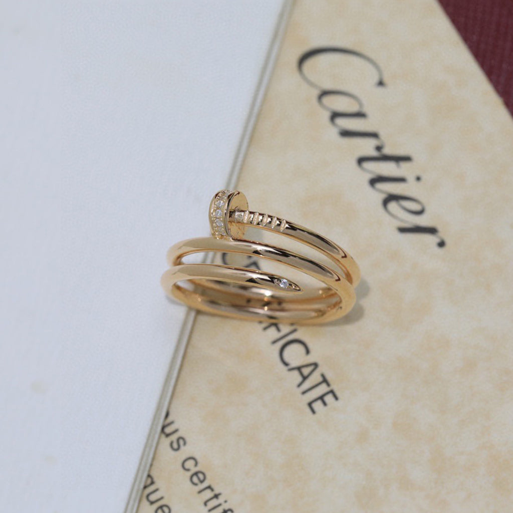 [Renovia Jewelry]JUSTE RING 4.8MM HALF DIAMOND