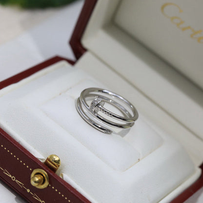 [Renovia Jewelry]JUSTE RING 4.8MM HALF DIAMOND