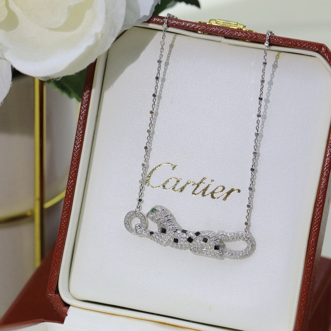 [Renovia Jewelry]PANTHERE PAVED DIAMOND NECKLACE