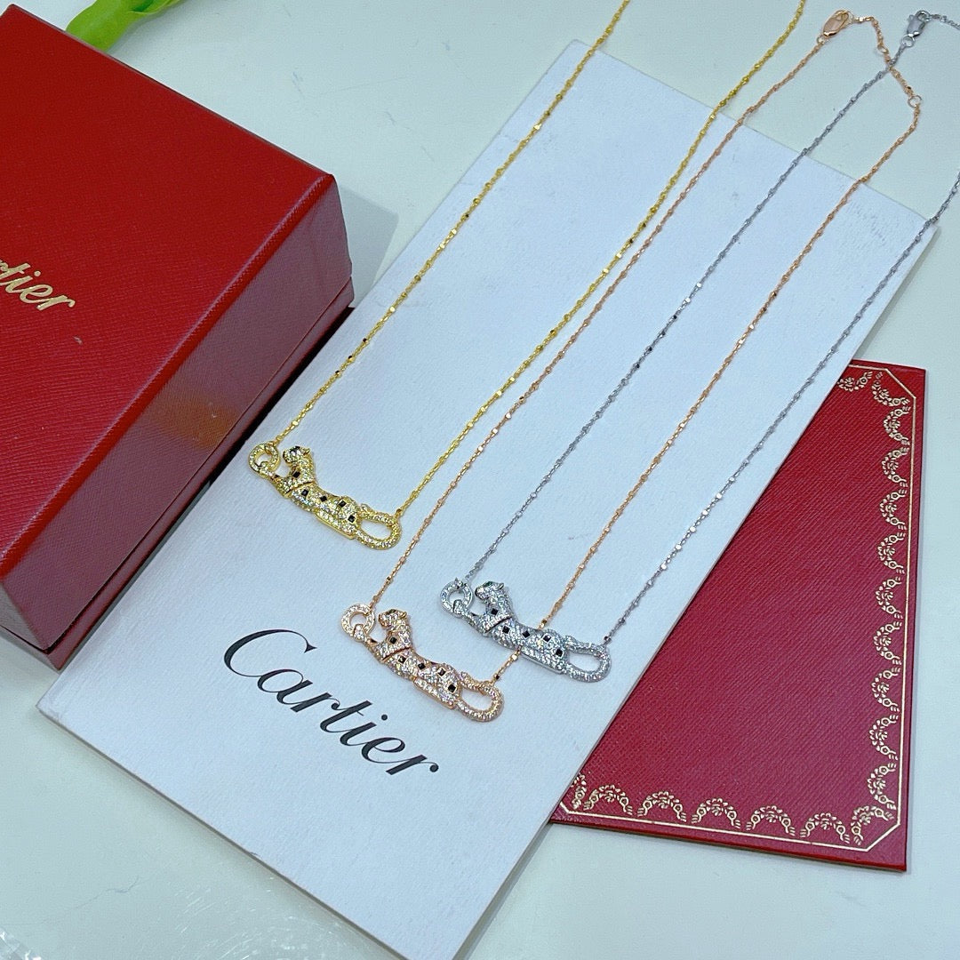 [Renovia Jewelry]PANTHERE PAVED DIAMOND NECKLACE