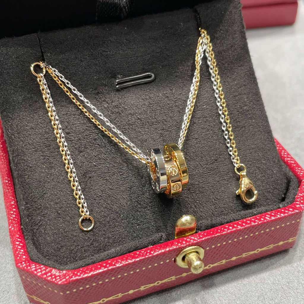 [Renovia Jewelry]LOVE 6 DIAMOND PENDANT NECKLACE