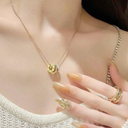 [Renovia Jewelry]LOVE 6 DIAMOND PENDANT NECKLACE