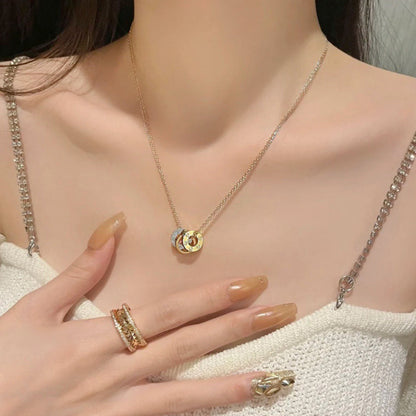 [Renovia Jewelry]LOVE 6 DIAMOND PENDANT NECKLACE