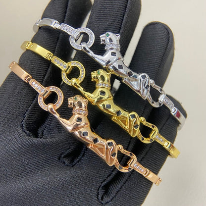 [Renovia Jewelry]PANTHERE HALF DIAMOND ON CHAIN BRACELET