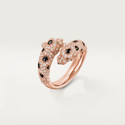 [Renovia Jewelry]PANTHERE DOUBLE HEADED FULL DIAMOND  RING