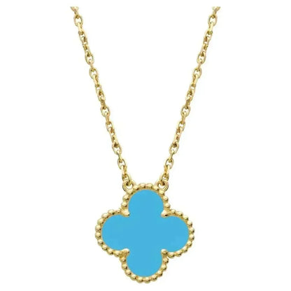[Renovia Jewelry]CLOVER 15MM VINTAGE TURQUOISE NECKLACE