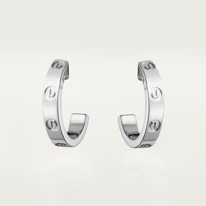 [Renovia Jewelry]LOVE EARRINGS 2.65 MM NO DIAMOND SMALL