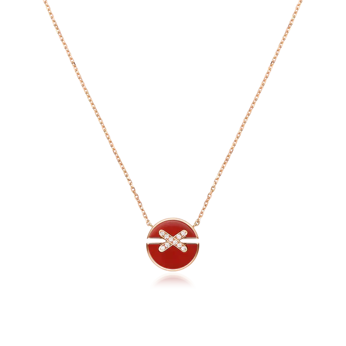 [Renovia Jewelry]JEUX DE ROSE GOLD DIAMOND NECKLACE