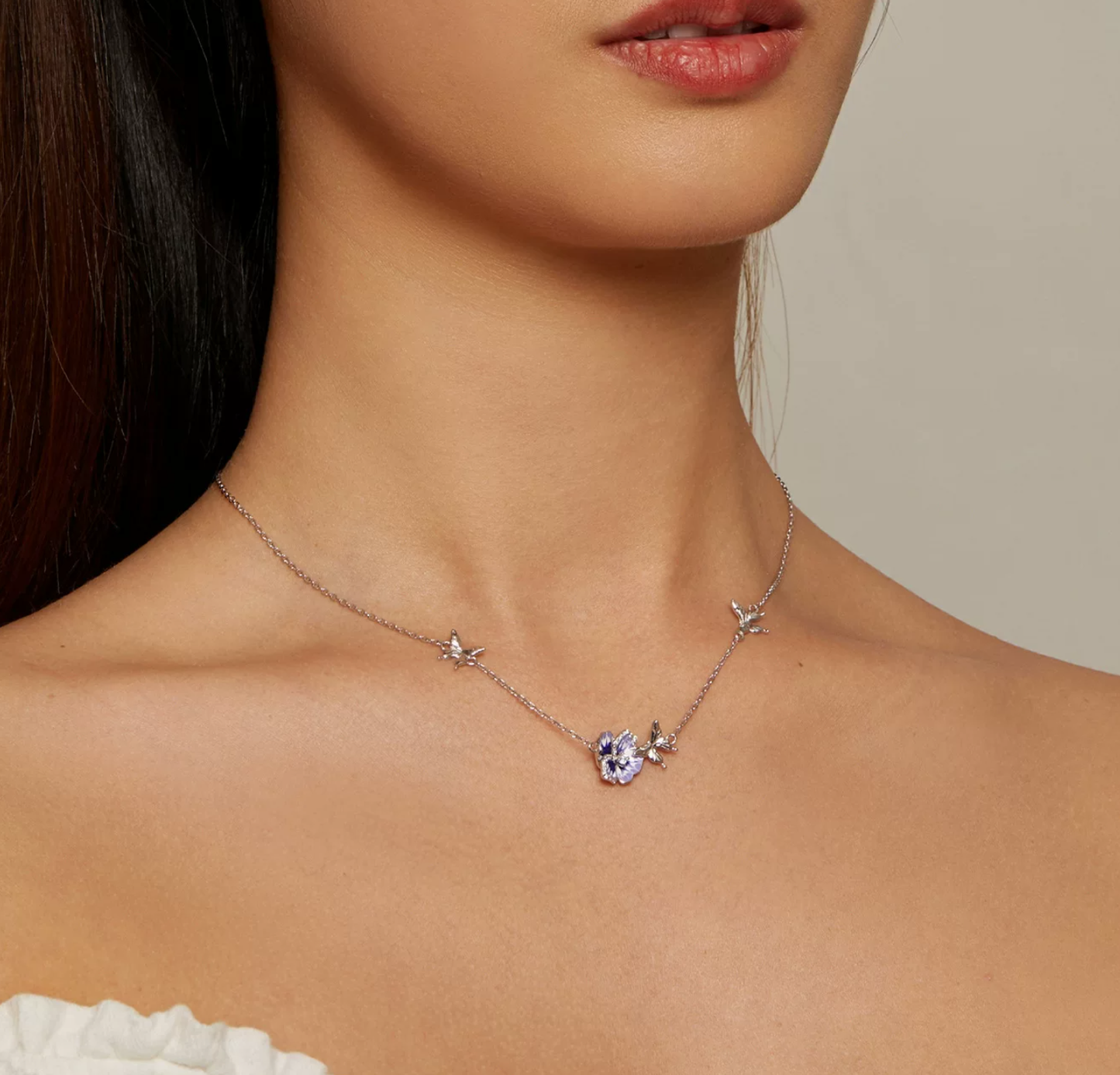 Platinum Bauhinia Necklace