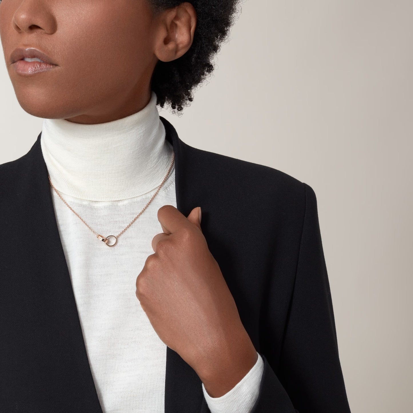 [Renovia Jewelry]LOVE DOUBLE RING NECKLACE