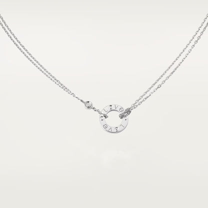 [Renovia Jewelry]LOVE NECKLACE 16MM 2 DIAMONDS
