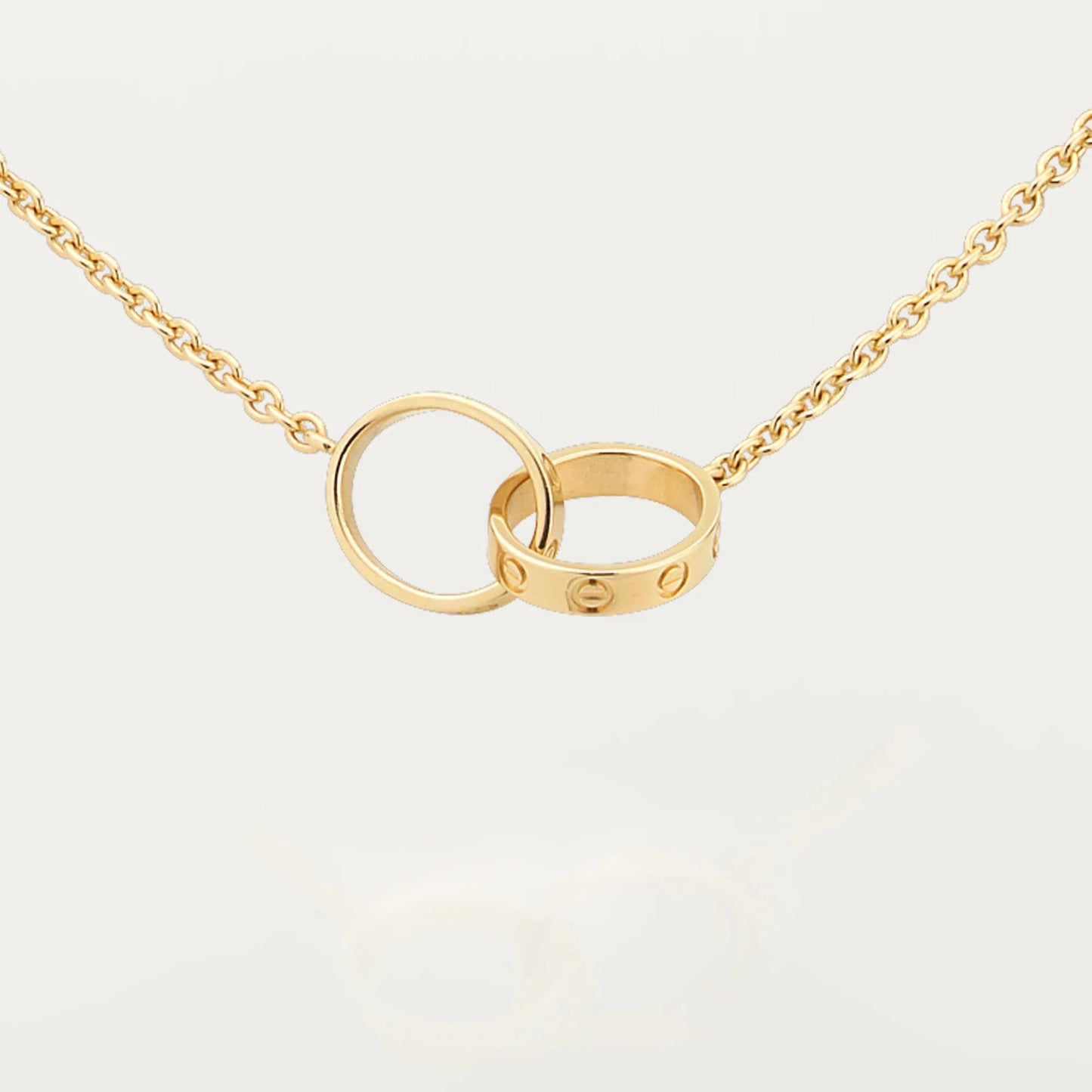 [Renovia Jewelry]LOVE DOUBLE RING NECKLACE