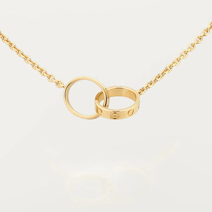 [Renovia Jewelry]LOVE DOUBLE RING NECKLACE