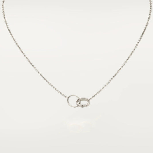 [Renovia Jewelry]LOVE NECKLACE PINK GOLD AND SILVER