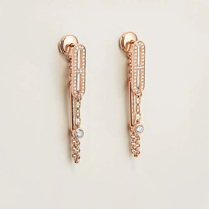 [Renovia Jewelry]CHAINE CHAOS DIAMOND DROP EARRINGS