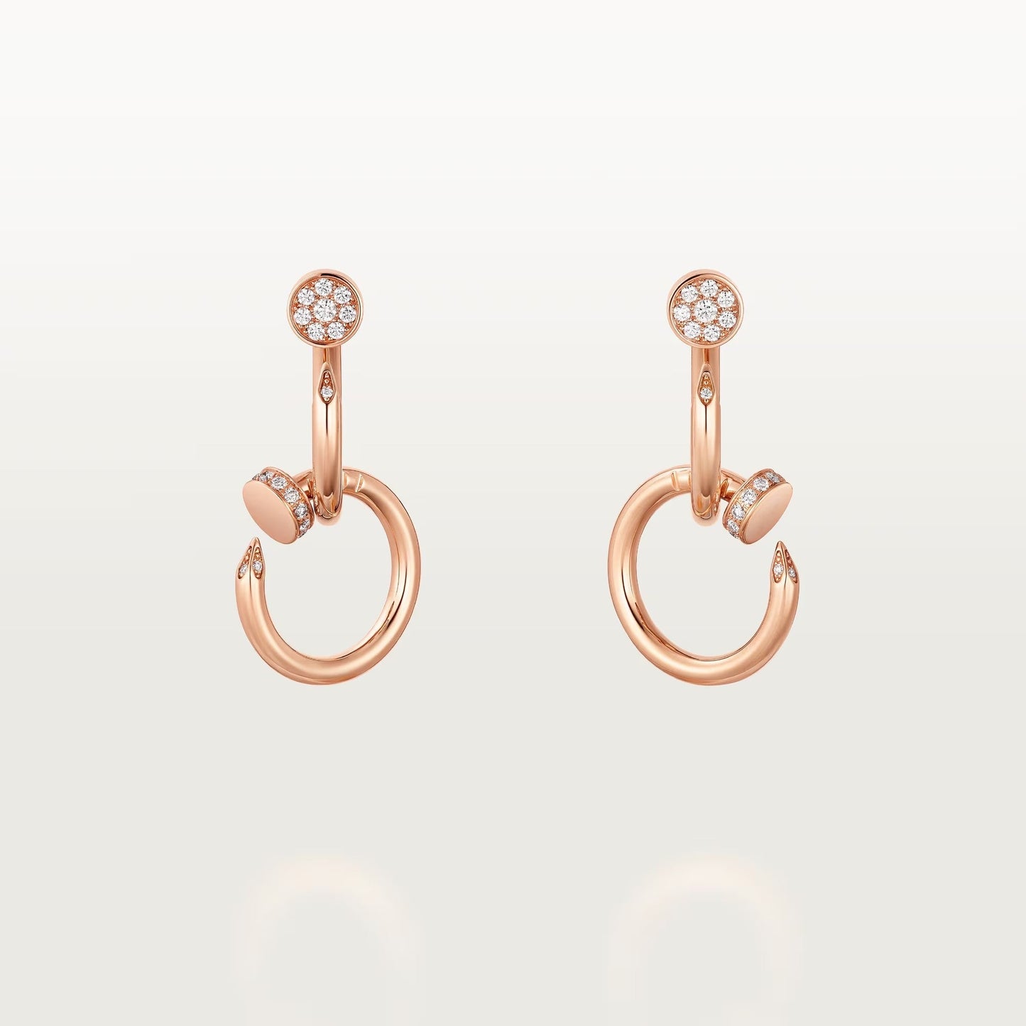[Renovia Jewelry]JUSTE HALF DIAMOND DOUBLE EARRINGS