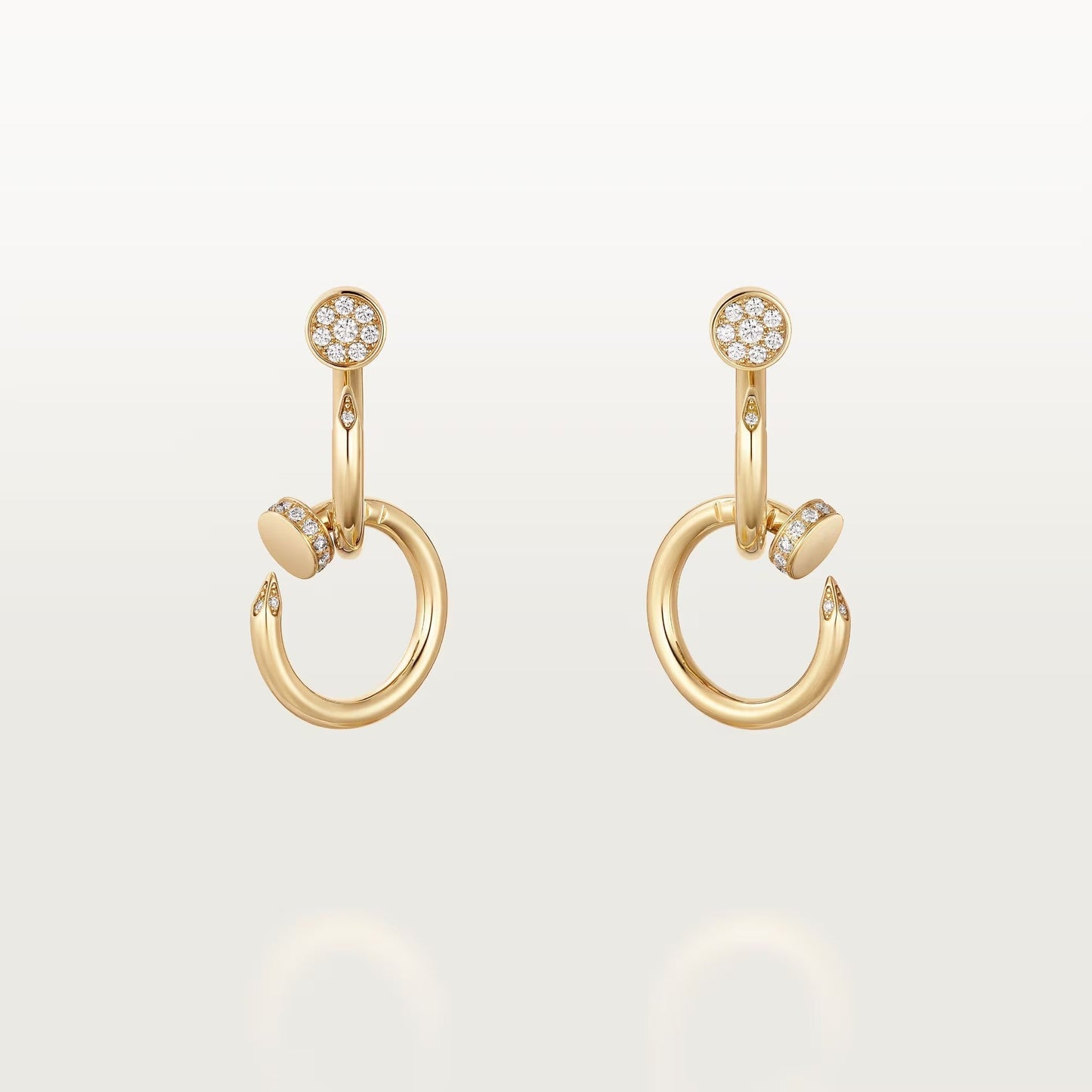 [Renovia Jewelry]JUSTE HALF DIAMOND DOUBLE EARRINGS