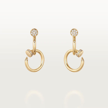 [Renovia Jewelry]JUSTE HALF DIAMOND DOUBLE EARRINGS