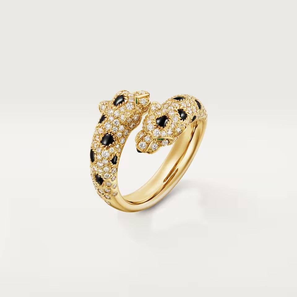 [Renovia Jewelry]PANTHERE DOUBLE HEADED FULL DIAMOND  RING