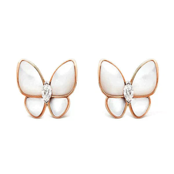[Renovia Jewelry]BUTTERFLY MOP DIAMOND EARRINGS
