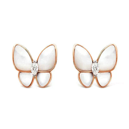 [Renovia Jewelry]BUTTERFLY MOP DIAMOND EARRINGS