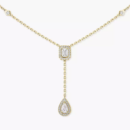 [Renovia Jewelry]Gold Diamond Tie Necklace