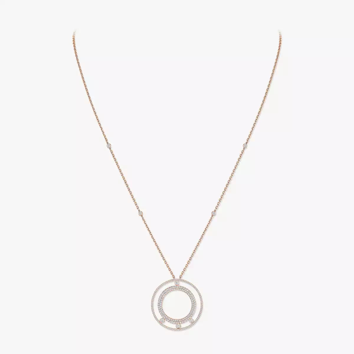 [Renovia Jewelry]Move Romane Long Pave_-Set Diamond Necklace